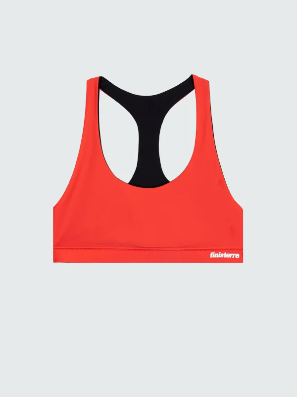 Swimwear & Bikinis*Finisterre Anella Reversible Crop Bikini Top Black / Coral Red