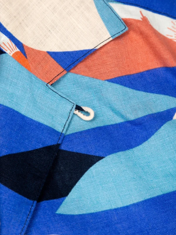 Shirts*Finisterre Atlas Short Sleeve Shirt North Hills Print / Clay