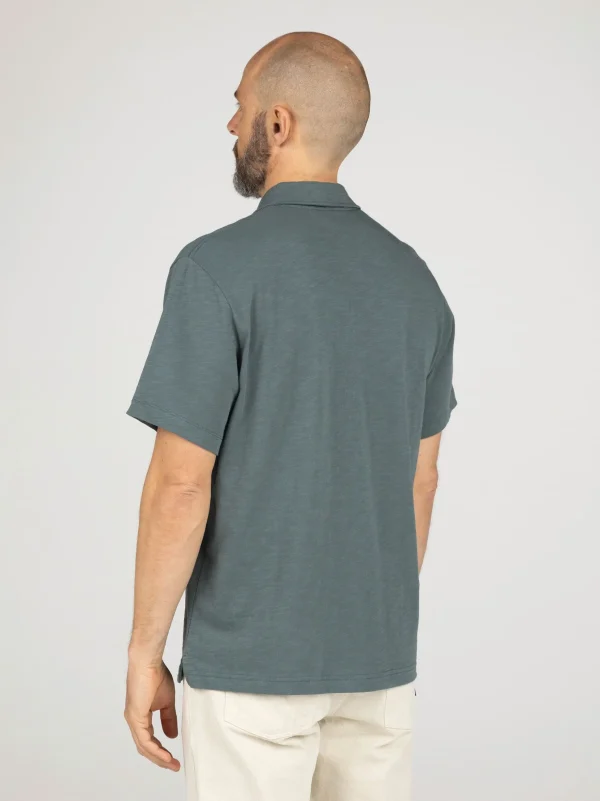 Shirts*Finisterre Channel Polo Shirt Deep Sea