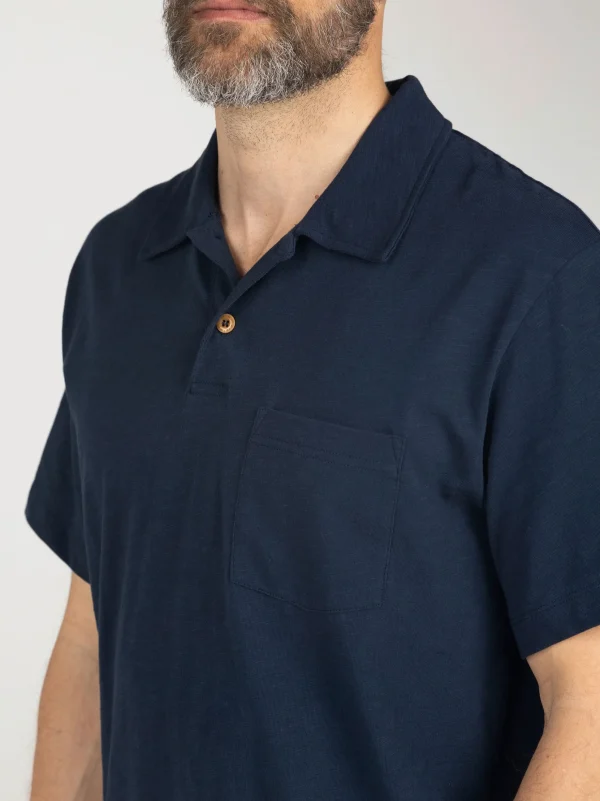 Shirts*Finisterre Channel Polo Shirt Navy