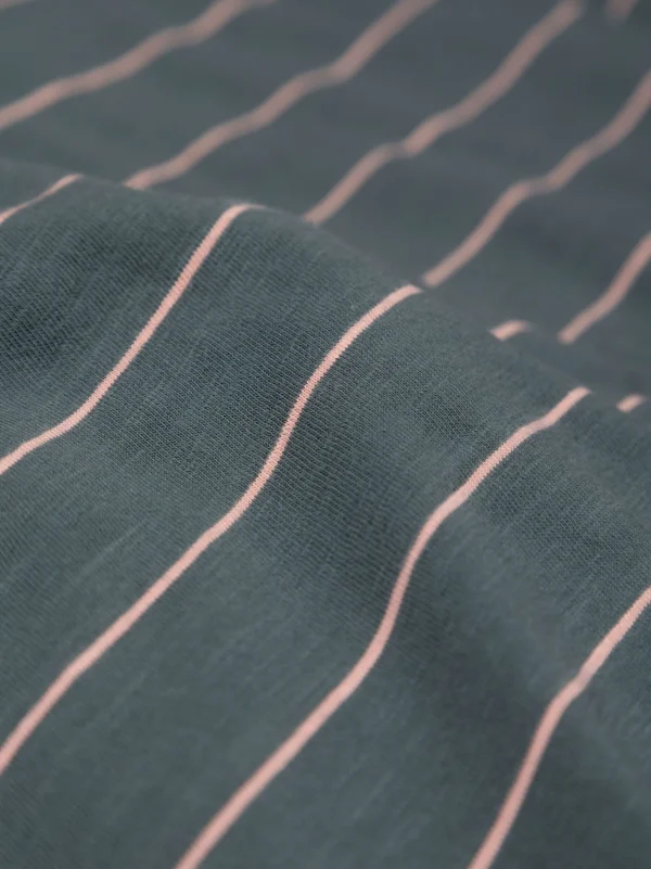 T-Shirts*Finisterre Channel Stripe Long Sleeve T-Shirt Deep Sea / Shell
