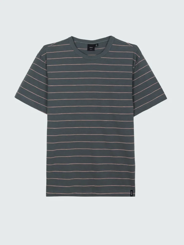T-Shirts*Finisterre Channel Stripe T-Shirt Deep Sea / Shell