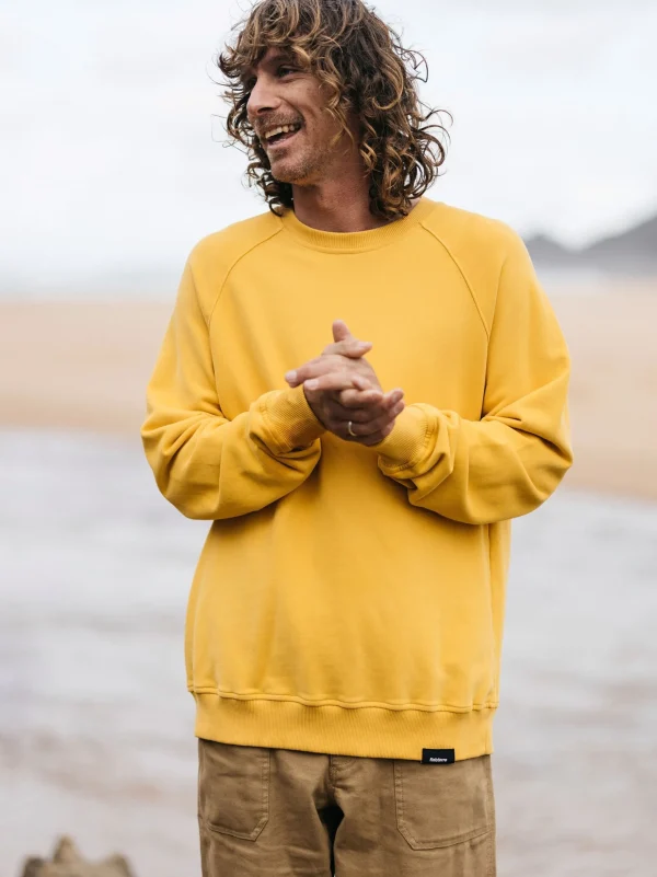 Sweatshirts & Hoodies*Finisterre Coho Sweatshirt Faded Yellow