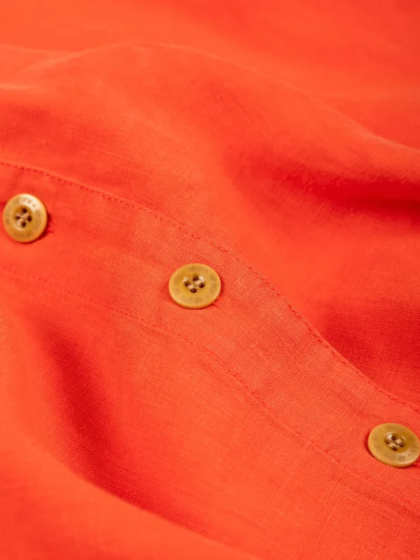 Tops & T-Shirts*Finisterre Cove Linen Shirt Paprika