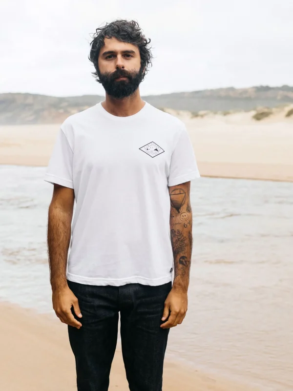 T-Shirts*Finisterre Diamond Logo T-Shirt White