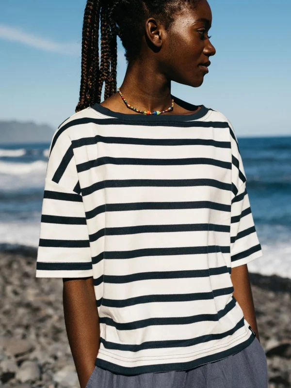 Tops & T-Shirts*Finisterre Esh Top Navy / Ecru