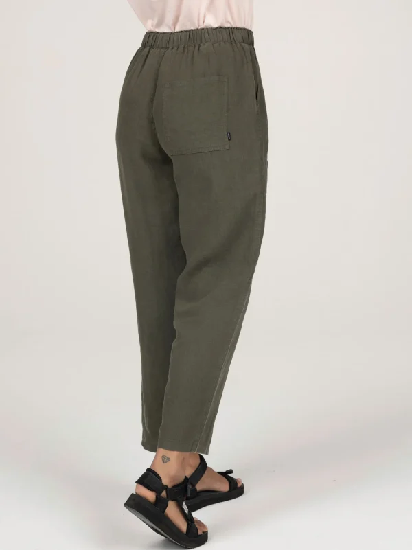Trousers & Jeans*Finisterre Fawkes Linen Trouser Dark Olive