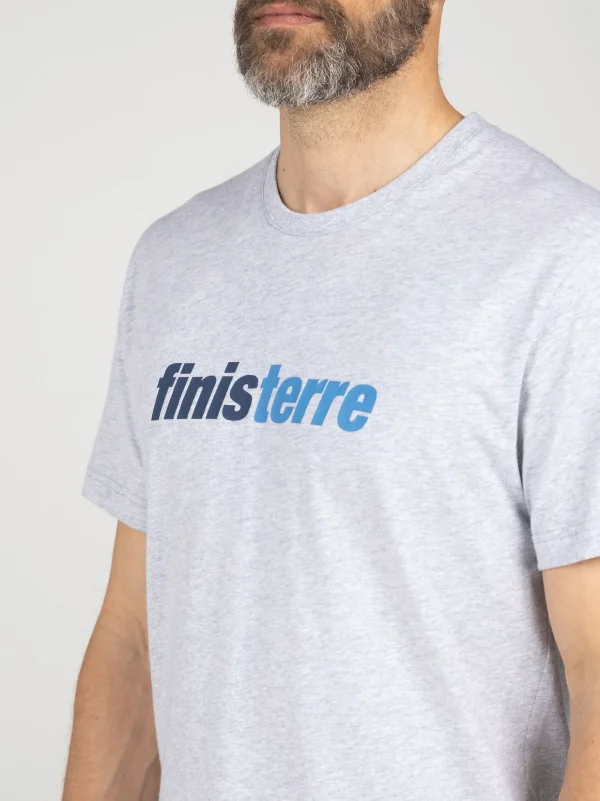 T-Shirts*Finisterre Big Logo T-Shirt Grey Marl