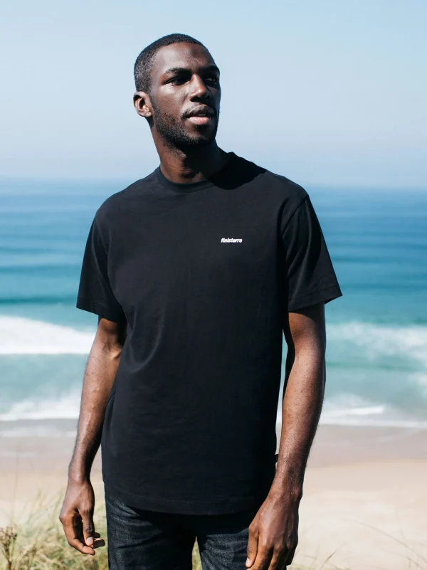 T-Shirts*Finisterre Harlyn Logo T-Shirt Black