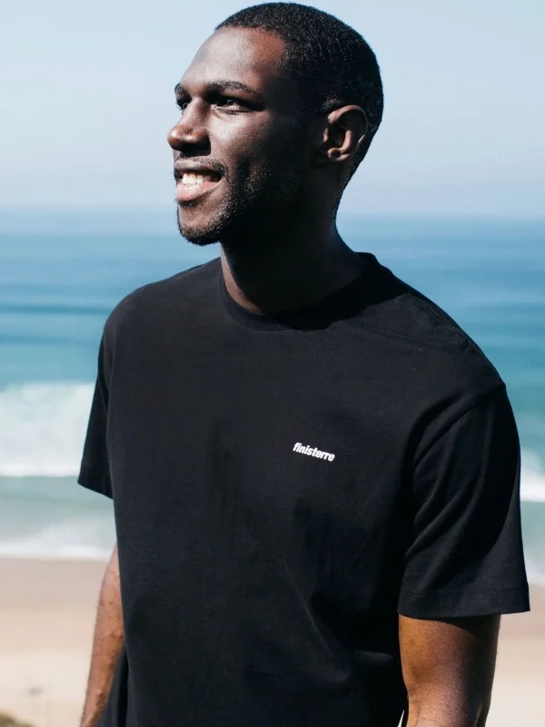 T-Shirts*Finisterre Harlyn Logo T-Shirt Black