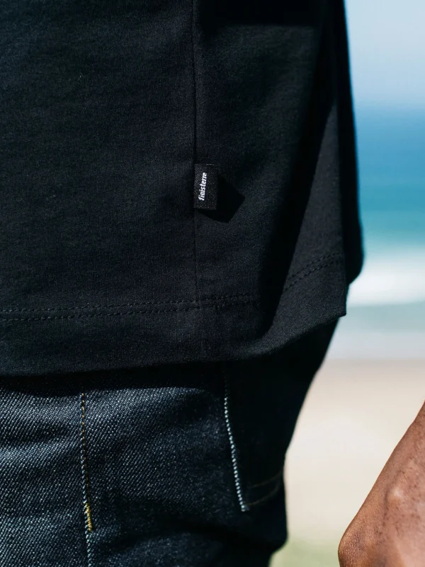 T-Shirts*Finisterre Harlyn Logo T-Shirt Black
