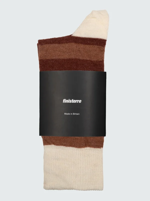 Socks*Finisterre Last Long Original Sock Ecru/Malva/Sangria