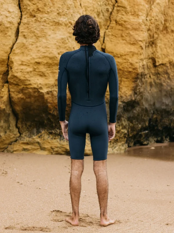 Wetsuits*Finisterre Nieuwland 2E Yulex® Long Sleeve Shorty Wetsuit Dark Ozone
