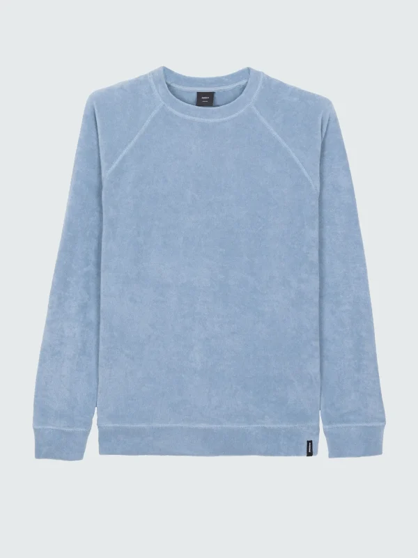Sweatshirts & Hoodies*Finisterre Otis Towelling Crew Sweatshirt Sky