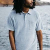 T-Shirts*Finisterre Otis Towelling Polo Shirt Sky