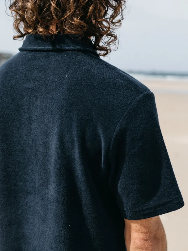 T-Shirts*Finisterre Otis Towelling Polo Shirt Navy