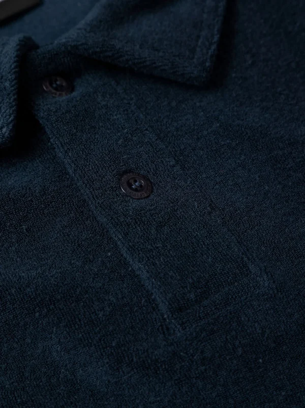T-Shirts*Finisterre Otis Towelling Polo Shirt Navy