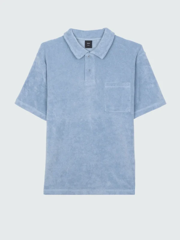 T-Shirts*Finisterre Otis Towelling Polo Shirt Sky