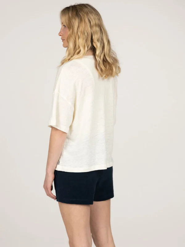 Tops & T-Shirts*Finisterre Riviera Linen T-Shirt Ecru
