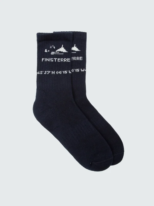 Socks*Finisterre Rossby Sports Sock Navy/Ecru