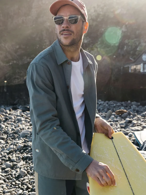 Shirts*Finisterre Tonkin Work Shirt Deep Sea