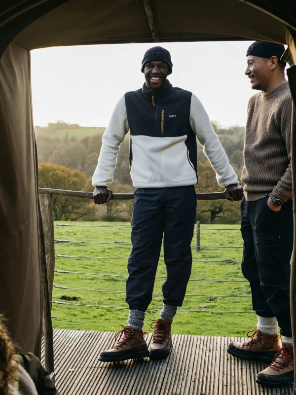 Fleece*Finisterre Ursus Pile 1/4 Zip Fleece Navy / Ecru